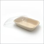 biodegradable container 750 ml with lid