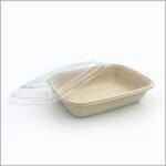 Bio degradable container with lid cover
