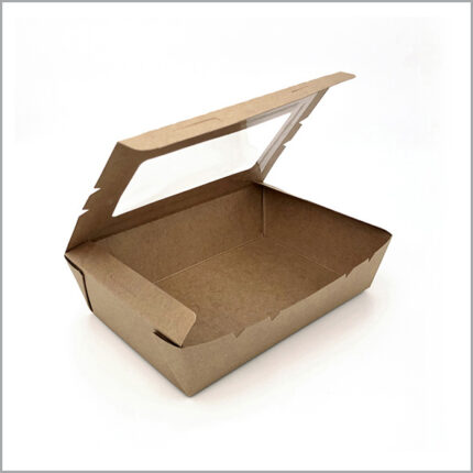 Small Container Paper Box Small Kraft Paper Boxes with Window - 200 Pack Wholesale - Halapack ...