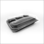 rectangular microwavable container 4 compartment
