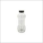 Plastic Square Bottle with Black Lid