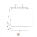 Customizable Flat handle Paper Bag