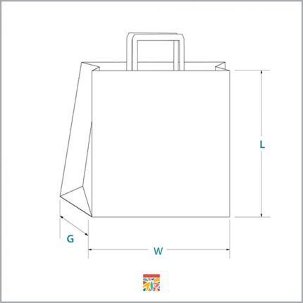Customizable Flat handle Paper Bag